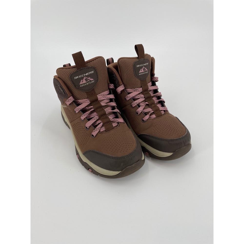 Skechers Trego Trail Kismet Wide Fit Hiking Boots Brown Pink Womens Size 7W‎